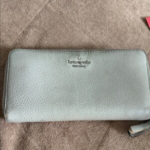 Kate Spade Light Gray Leather Wallet